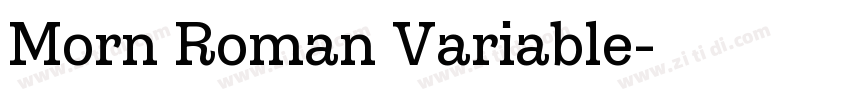 Morn Roman Variable字体转换